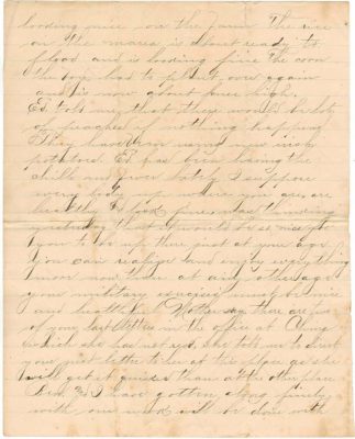 Letter Joe Bucklin to Louis about Jennie sick 5-15-1893 page 2