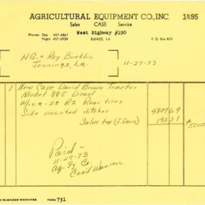 New Case Tractor $5,000 in 1973